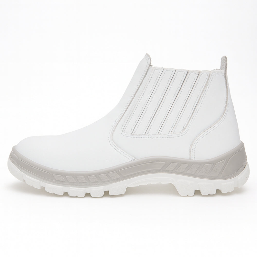 Botina de Segurança Elástico Bico Aço Microfibra Branca Marluvas 70B19 GI A CA 31801