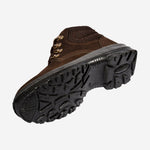 Botina de Segurança Cadarço Bico PVC Couro Nobuck Marrom Café Cartom Top Plus TP092 C.A 41335