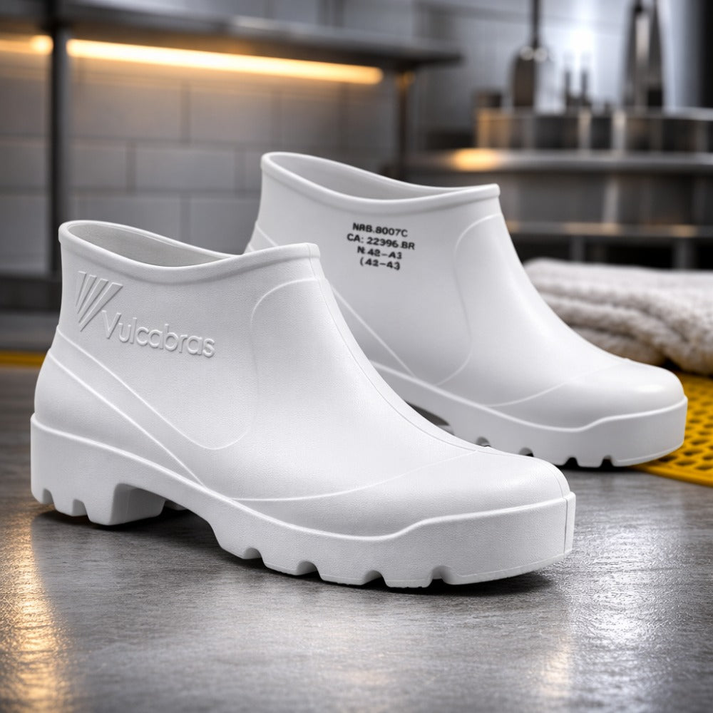 Botinha de EVA Cano Curto 12,6cm Branca Solado Antiderrapante Vulcabras BECC19 C.A 39426