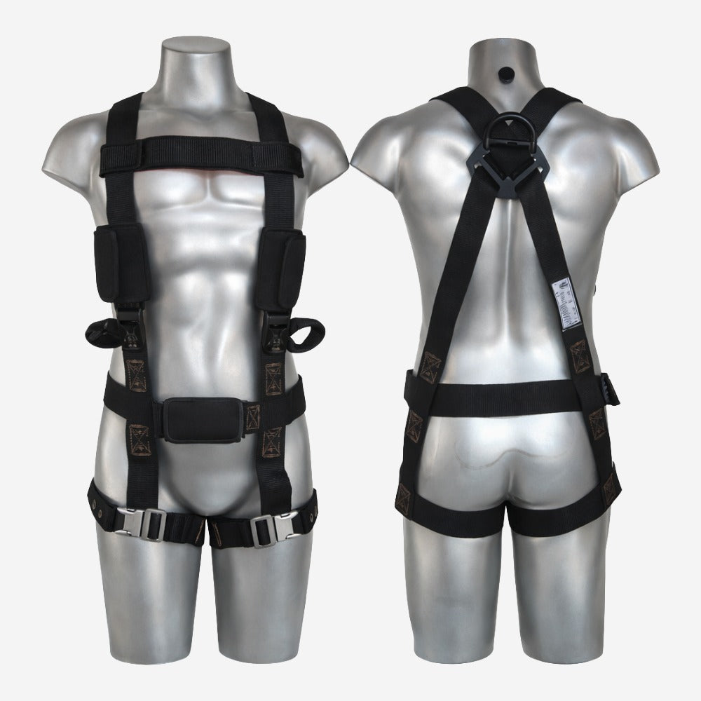 Kit Cinto Paraquedista Antichamas 2 Pontos Leal LE-1132 C.A 35061 e Talabarte Simples Em Fita de Poliéster LE-4218GF