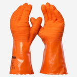 Luva de Proteção Produtos Químicos Abrasão Altas Temperatura Até 250º C Látex Laranja Danny Coral DA-SL530 C.A 15366