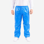 Calça Impermeável de Polietileno Azul Oceano com Elástico na Cintura e Tornozelos Prevemax CAL00062 CA 30355
