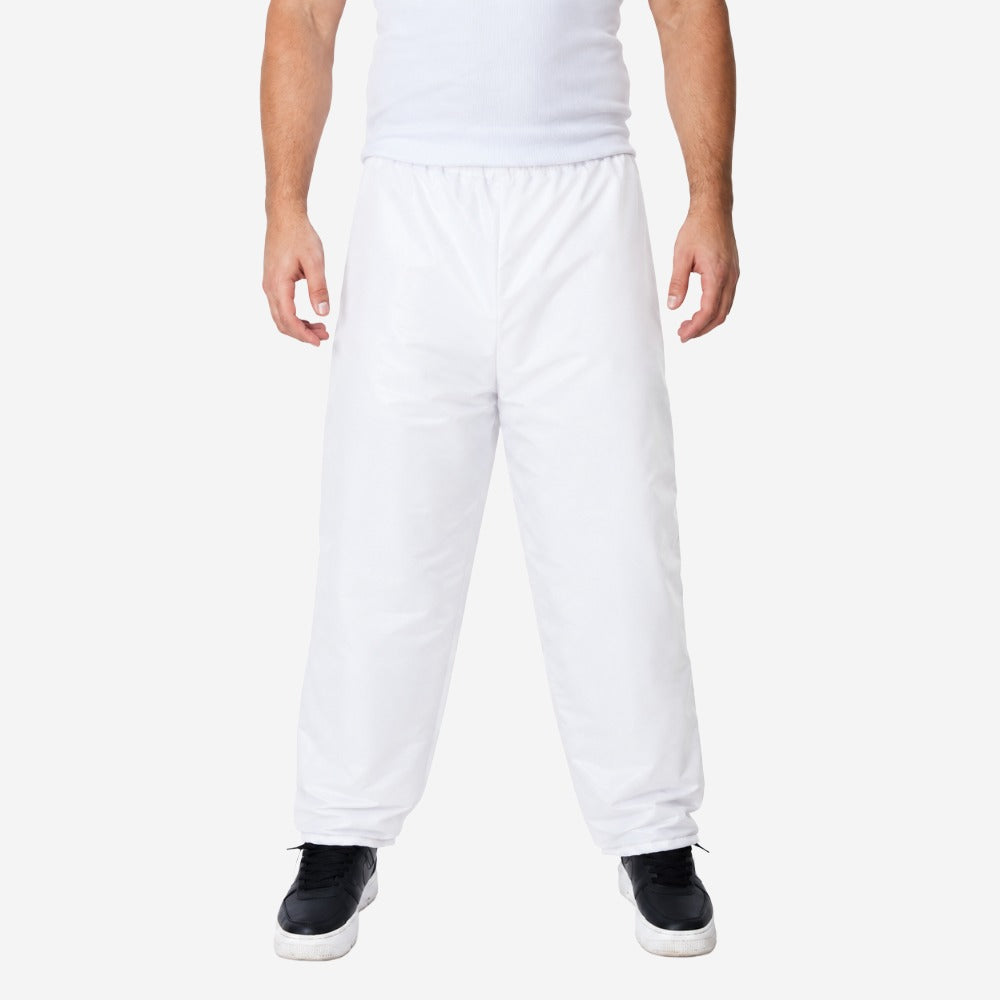 Calça Térmica Para Frigorífico Baixas Temperaturas Até -45ºC Nylon 330 Branco com Forro Maicol Manta 150 CA 10976