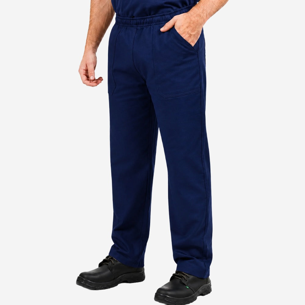 Calça Uniforme Eletricista Trabalho NR10 Risco II ATPV 11,3 Azul 100% Algodão Anti-chama Mundi Work CA 39721