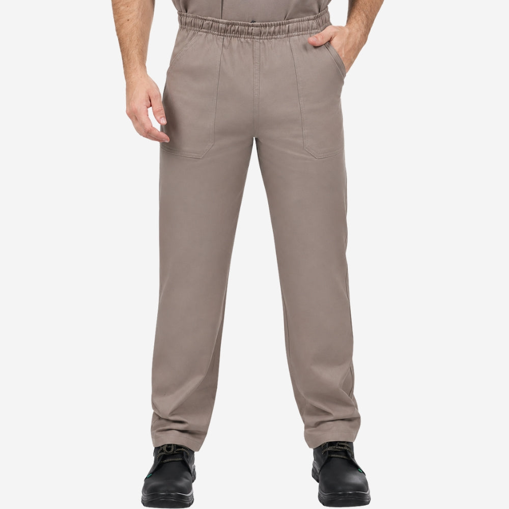 Calça de Brim Elástico Total Cinza 100% Algodão com Proteção UV FPS 50+ e 4 Bolsos