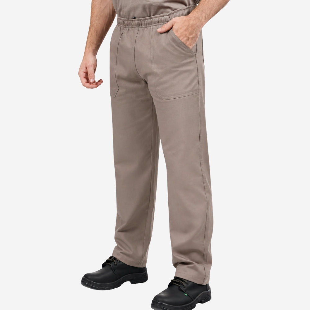 Calça de Brim Elástico Total Cinza 100% Algodão com Proteção UV FPS 50+ e 4 Bolsos