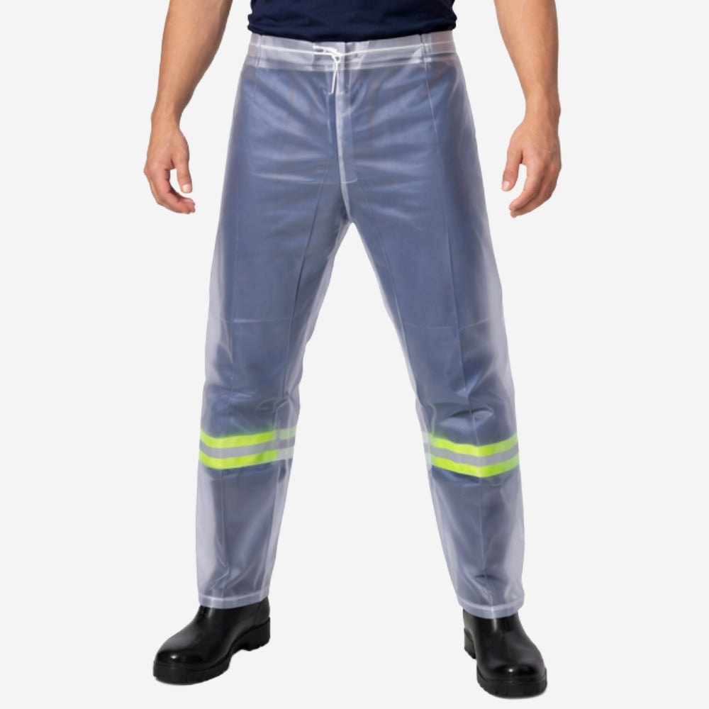 Calça de PVC Incolor Laminado Impermeável Ajuste de Cordão na Cintura Brascamp C.A 28482