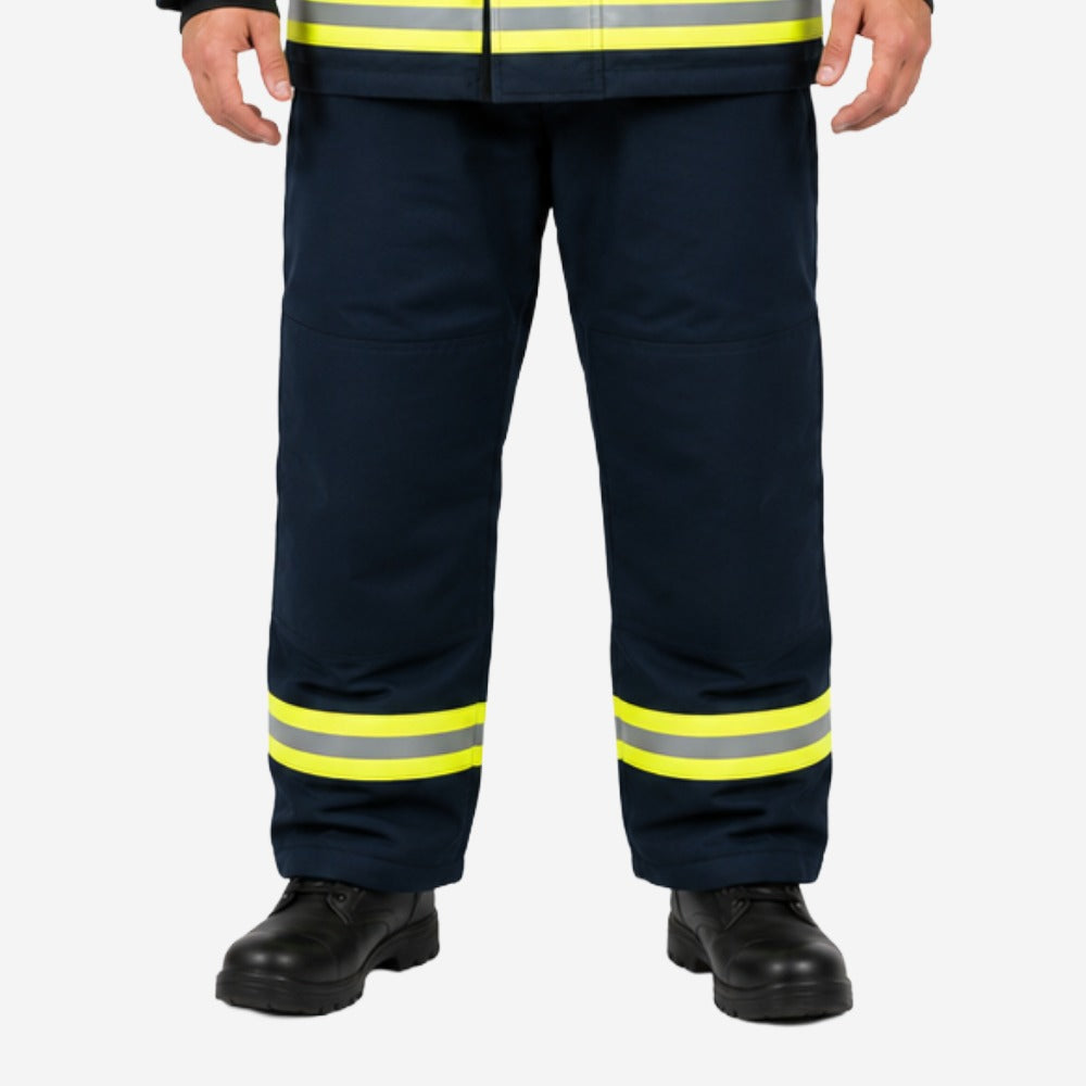 Calça de Segurança para Bombeiro Industrial Preta Aramida 3 Camadas Combate a Incêndio Hércules HJ910T2L00 CA 31931