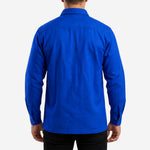 Camisa NR10 Risco II ATPV 12,0 Manga Longa Azul Royal 100% Algodão Anti-chama Eqpro C.A 41146