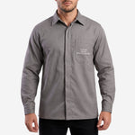 Camisa NR10 Risco II ATPV 12,0 Manga Longa Cinza 100% Algodão Anti-chama Eqpro C.A 41146