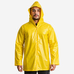 Capa de Chuva em PVC Forrado Amarelo com Capuz e Fechamento em Botões Maicol POP CA 37537