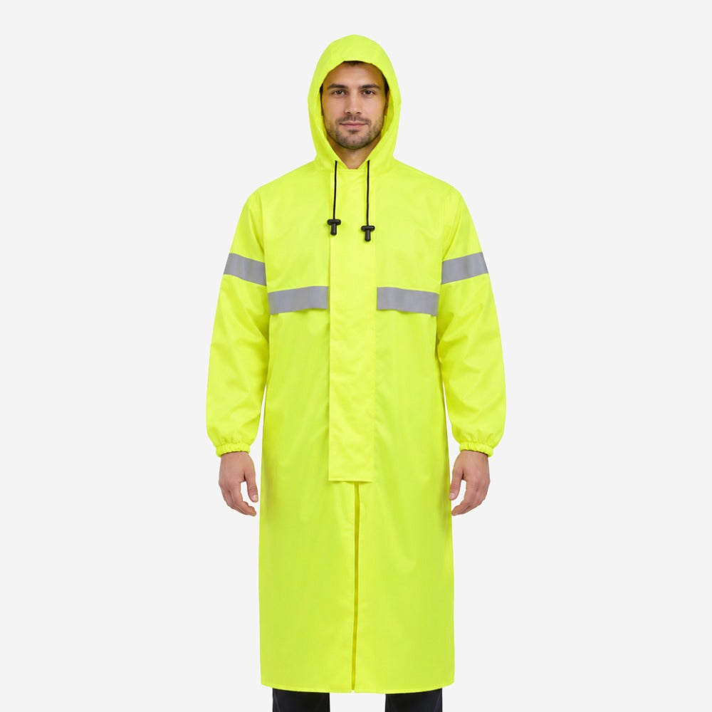 Capa de Chuva Amarelo Limão Ventilada Impermeável com Faixas Refletivas Vértice 4300 CA 28728