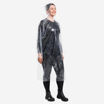 Capa de Chuva Descartável de Polietileno Transparente com Capuz 0,04mm Prevemax CAP00011 CA 30360