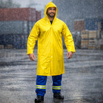 Capa de Chuva em PVC Amarelo Forrado Manga Longa Com Capuz Brascamp Confort 313 C.A 28449