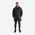 Capa de Chuva em PVC Forrado Preto com Capuz e Fechamento em Botões Maicol CA 28191