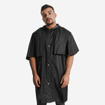 Capa de Chuva em PVC Morcego Preto com Capuz e Fechamento em Botões Maicol CA 28191