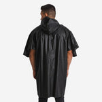 Capa de Chuva em PVC Morcego Preto com Capuz e Fechamento em Botões Maicol CA 28191