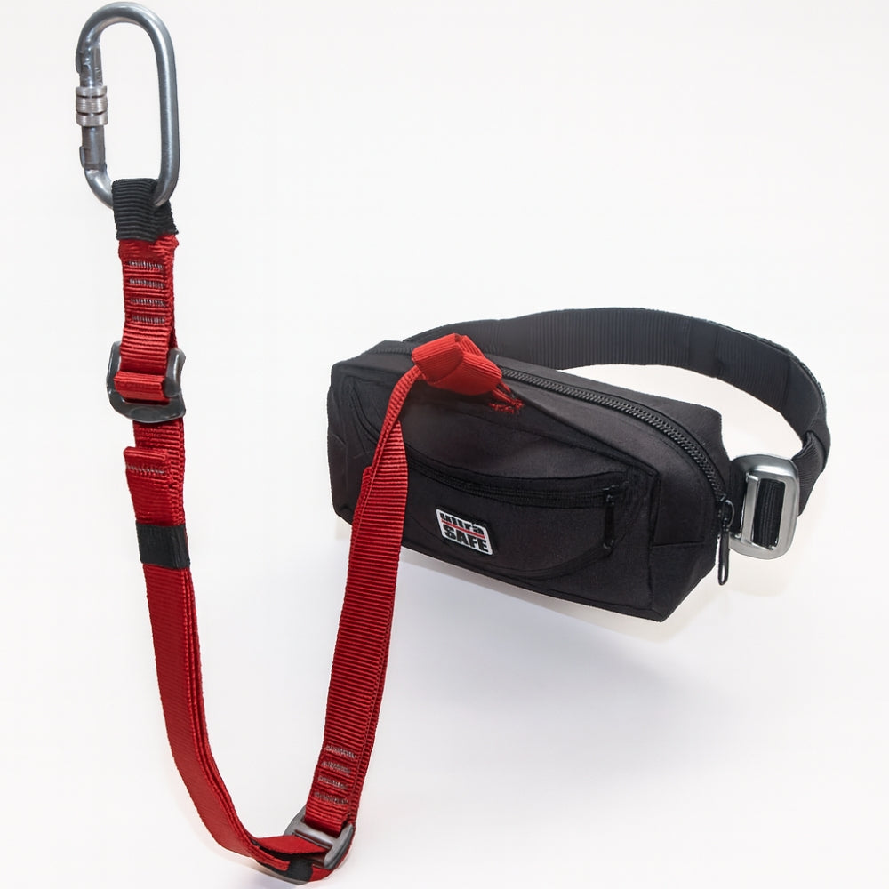 Cinto Abdominal Com Talabarte De Posicionamento 67cm Integrado e Mosquetão de Aço Ultra Safe SECUR USL0054REG