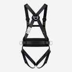 Cinto Paraquedista Abdominal para Trabalho em Altura Retardante à Chama 4 Pontos de Conexão Fita Poliéster 45mm Preto MG Cinto MULT 2010B CA 35529