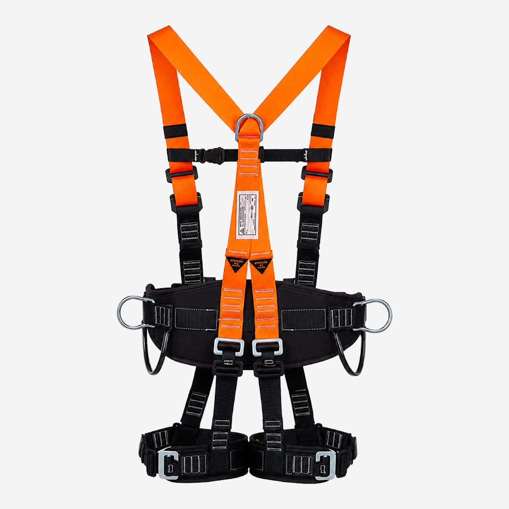 Cinto Paraquedista Abdominal para Trabalho em Altura com Apoio Lombar 4 Pontos de Conexão Engate Rápido Fita Poliéster MG Cinto MULT 1891E CA 36283