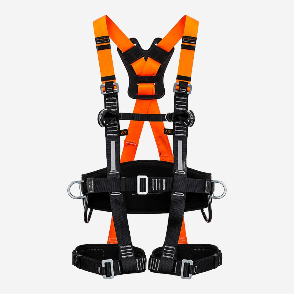 Cinto Paraquedista Abdominal para Trabalho em Altura com Apoio Lombar 4 Pontos de Conexão Fita Refletiva Poliéster 45mm MG Cinto MULT 1242 CA 46420