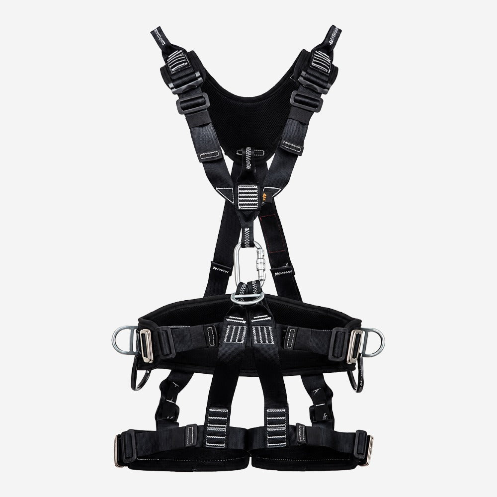 Cinto Paraquedista Abdominal para Trabalho em Altura com Apoio Lombar 7 Pontos de Conexão Espaço Confinado Fita Poliéster MG Cinto MULT 1270 CA 38984