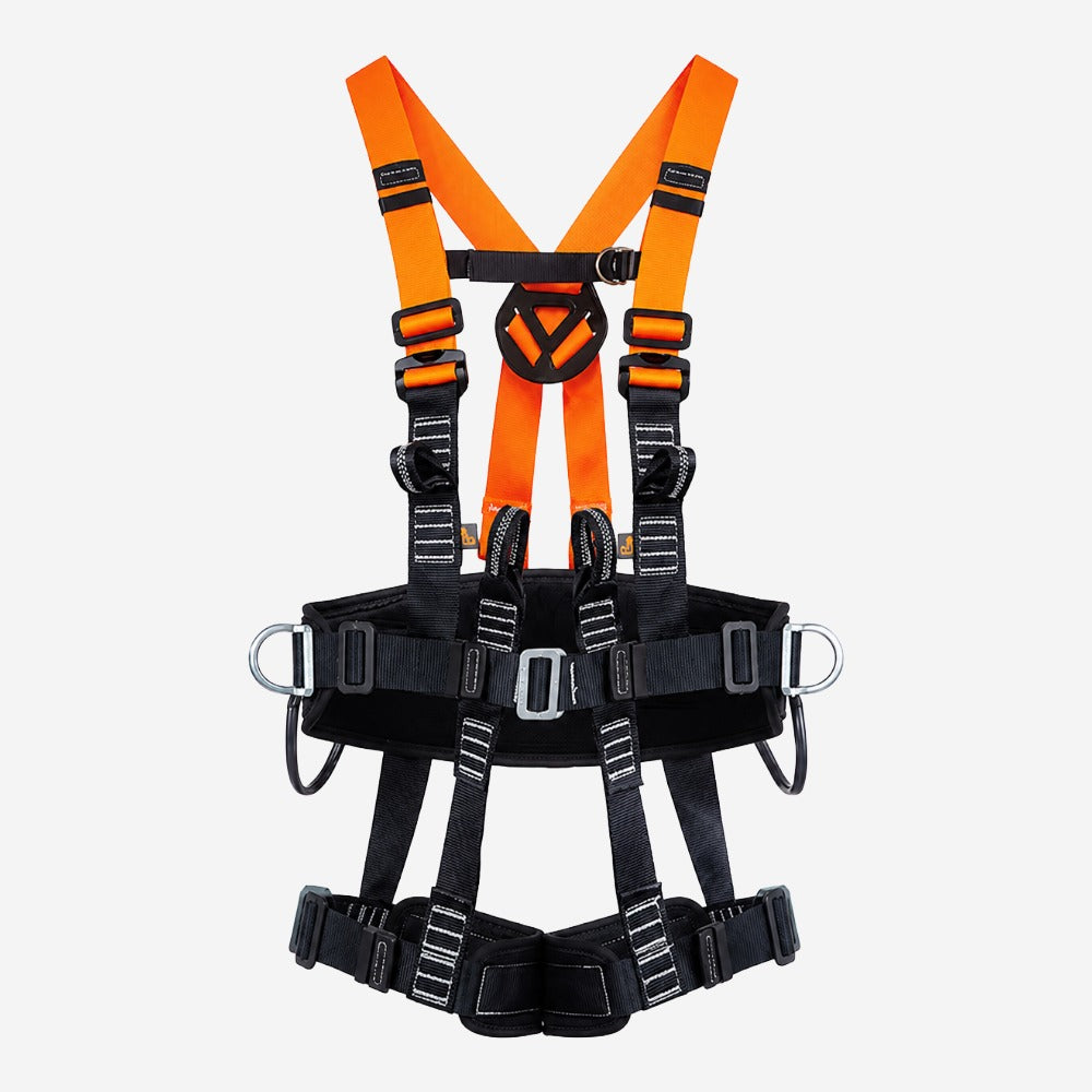 Cinto Paraquedista Abdominal para Trabalho em Altura com Apoio Lombar Almofadado 4 Pontos de Conexão Fita Poliéster 45mm MG Cinto MULT 1891 CA 35521
