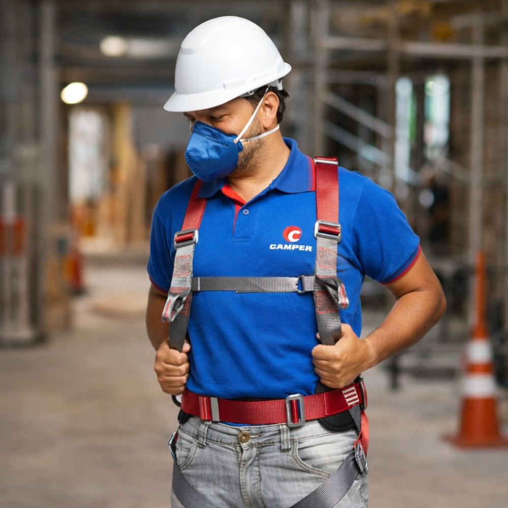 Cinto Paraquedista Com Encosto Acolchoado 4 Pontos de Ancoragem Camper CP 1201 C.A 45433