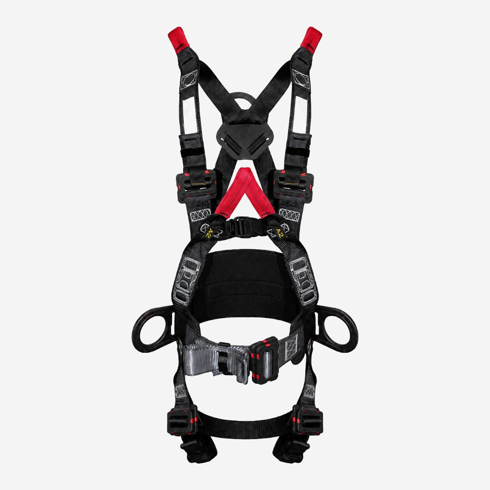 Cinto Paraquedista Dielétrico Abdominal para Trabalho em Altura Espaço Confinado 4 Pontos de Conexão Poliéster Hércules HL01202CAHE CA 36733