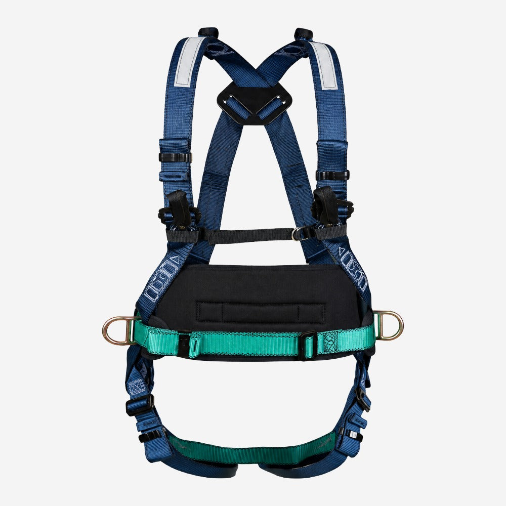 Cinturão Paraquedista Abdominal para Trabalho em Altura Espaço Confinado 4 Pontos de Conexão Poliéster Refletivo Hércules HL01202CAH2 CA 36649