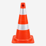 Cone de Sinalização NBR 15071 Tipo II 75cm Flexível Refletivo para Rodovias e Obras KTELI