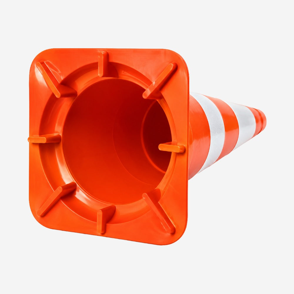 Cone de Sinalização NBR 15071 Tipo II 75cm Flexível Refletivo para Rodovias e Obras KTELI