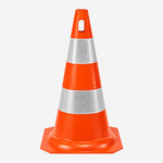 Cone de Sinalização Rígido Refletivo 75cm Laranja Tipo II para Rodovias e Obras KTELI