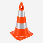 Cone de Sinalização Rígido Refletivo 75cm Laranja Tipo II para Rodovias e Obras KTELI