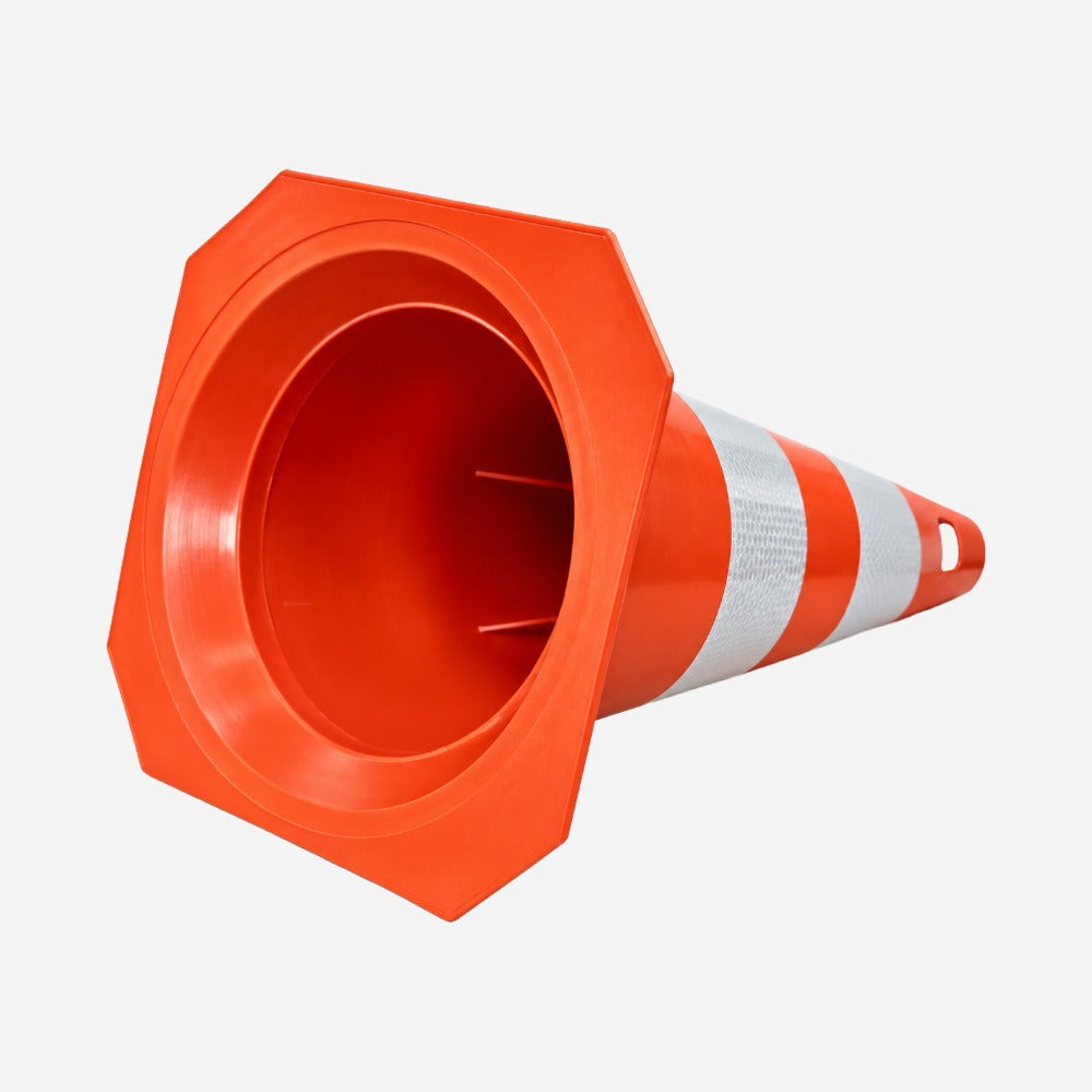 Cone de Sinalização Rígido Refletivo 75cm Laranja Tipo II para Rodovias e Obras KTELI