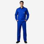 Conjunto Calça e Camisa NR10 Risco II ATPV 12,0 Manga Longa Azul Royal 100% Algodão Anti-chama Eqpro C.A 41146/41147