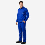 Conjunto Calça e Camisa NR10 Risco II ATPV 12,0 Manga Longa Azul Royal 100% Algodão Anti-chama Eqpro C.A 41146/41147