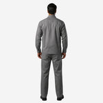 Conjunto Calça e Camisa NR10 Risco II ATPV 12,0 Manga Longa Cinza 100% Algodão Anti-chama Eqpro C.A 41146/41147