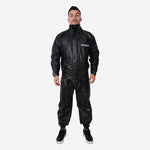 Conjunto para Motoqueiro Motoboy de PVC Preto Impermeável Gola Alta com Fechamento em Zíper e Velcro Maicol C.A 37473/37474 