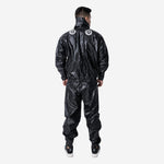 Conjunto para Motoqueiro Motoboy de PVC Preto Impermeável Gola Alta com Fechamento em Zíper e Velcro Maicol C.A 37473/37474 