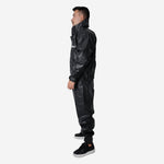 Conjunto para Motoqueiro Motoboy de PVC Preto Impermeável Gola Alta com Fechamento em Zíper e Velcro Maicol C.A 37473/37474 