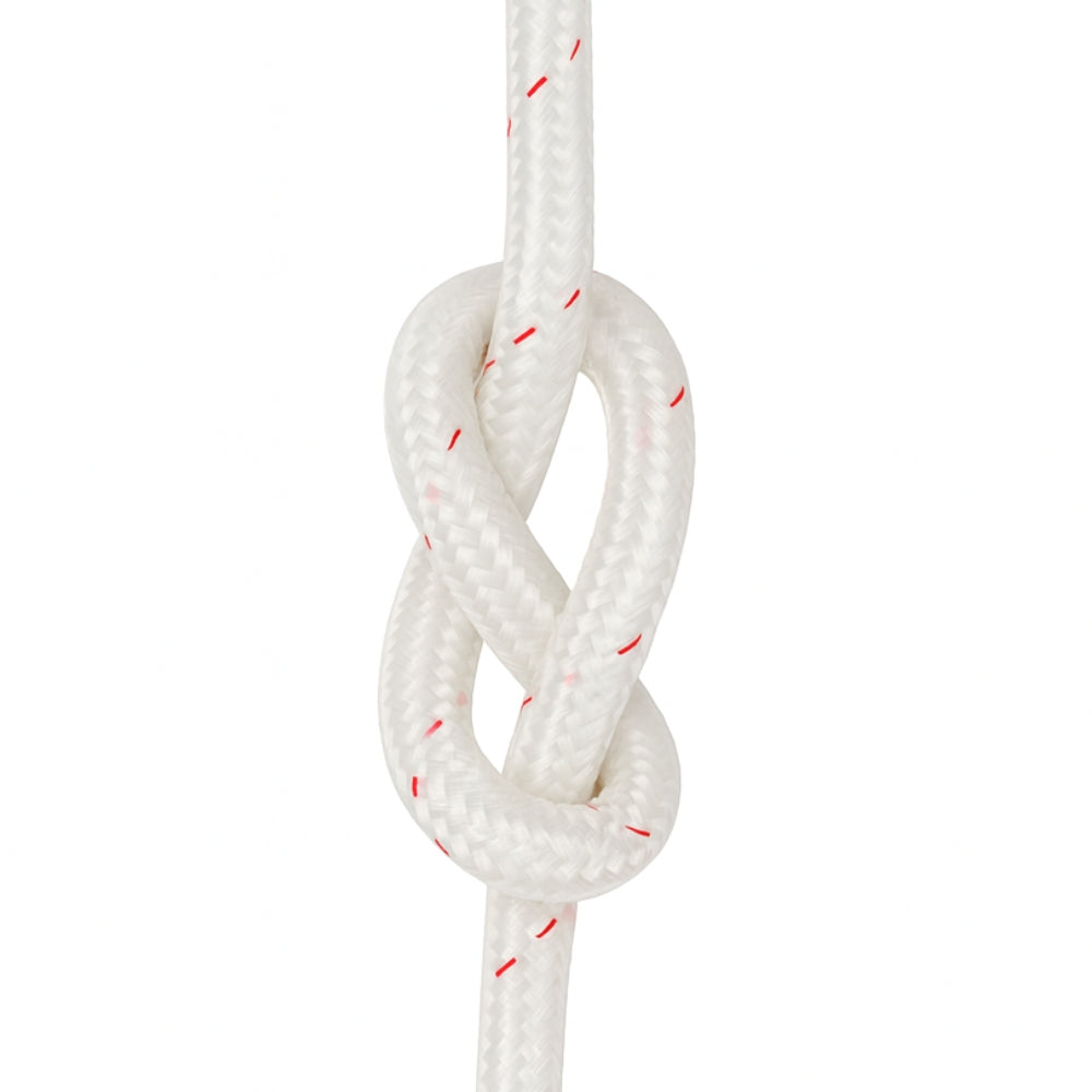 Corda NR 18 Semi Estática K2 12mm Rolo com 100m Branca Com Filete Vermelho Ultra Safe Viper USR009010