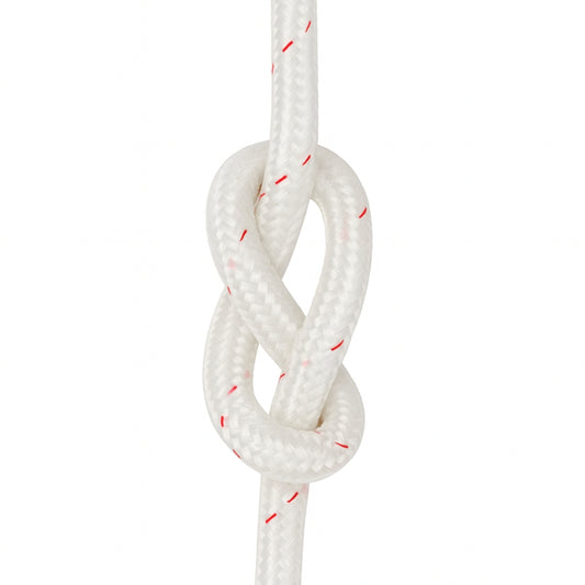 Corda NR 18 Semi Estática K2 12mm Rolo com 100m Branca Com Filete Vermelho Ultra Safe Viper USR009010