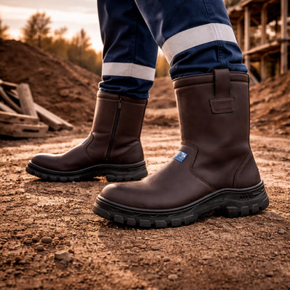 Coturno Petroleiro Com Alça Bico Composite Palmilha Antiperfuro Microfibra Marrom Marluvas 70C32 PET CPAP C.A 35719