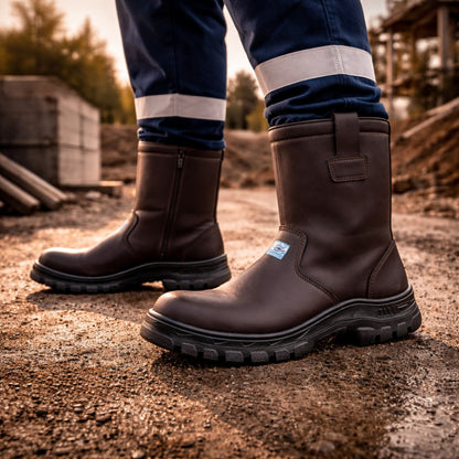 Coturno Petroleiro Com Alça Bico Composite Palmilha Antiperfuro Microfibra Marrom Marluvas 70C32 PET CPAP C.A 35719