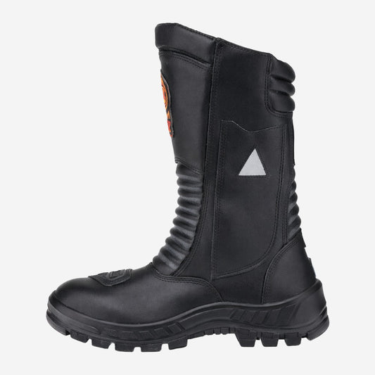 Coturno Samu 192 Zíper Bico PVC Couro Hidrofugado Preto Com Porta Faca Marluvas 60C32 BOMB MT BP C.A 40452