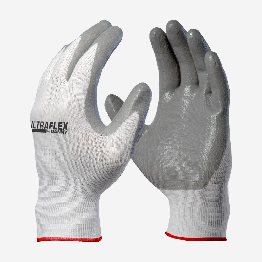 Luva de Proteção Multitato Altas Temperaturas 100º C Nylon Com banho Nitrílico Cinza Danny Ultraflex DA-12.600 C.A. 8084