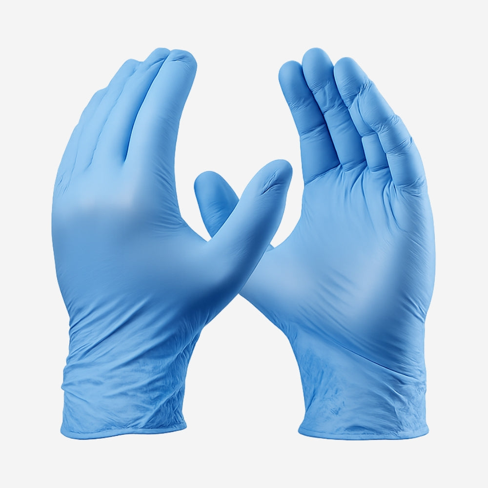 Luva Nitrílica Descartável Antiestática Hipoalergênica Azul Caixa com 100 Danny Sensiflex Flex DA-90.200 CA 42979