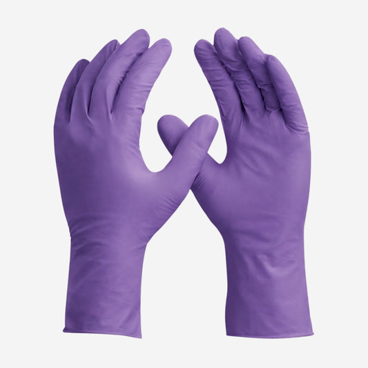 Luva Nitrílica Descartável Hipoalergênica Roxa Caixa com 100 Danny Sensiflex Flex DA-90.400 C.A 45458