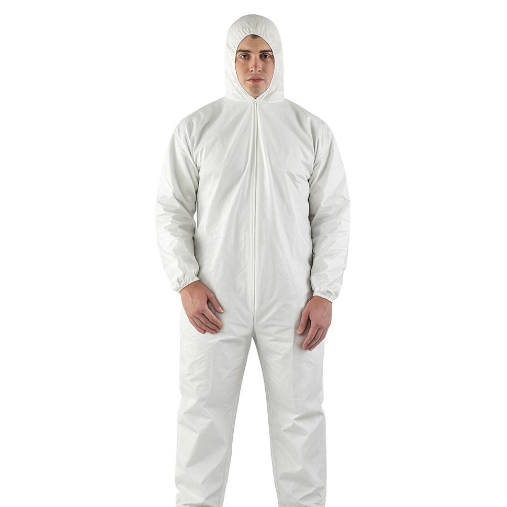 Macacão de Segurança Produtos Químicos Impermeável Branco Ansell EDGE 67-200 MODELO 111 CA 45613